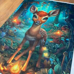 Panneau 75x100cm - Couverture bébé Faon