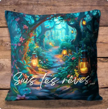 housse de coussin à coudre sentier