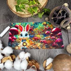 Coupon tissu rectangle - Lapin Alice
