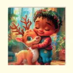 Enfant et renne